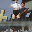  Miley Cyrus et will.i.am au Jimmy Kimmel Show : photos
