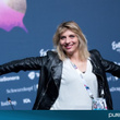 Amandine Bourgeois en conférence de presse en Suède : photos 