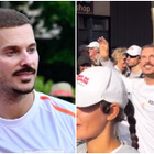 M. Pokora porte la flamme olympique