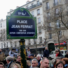 Inauguration d'une place Jean Ferrat à Paris