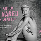 Pink totalement nue... s'insurge contre la fourrure