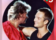 David Hallyday ému face à des images de Johnny