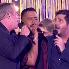Garou, Patrick Fiori et Slimane chantent "Belle"