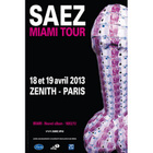 Saez : l'affiche phallique de sa tournée "Miami"
