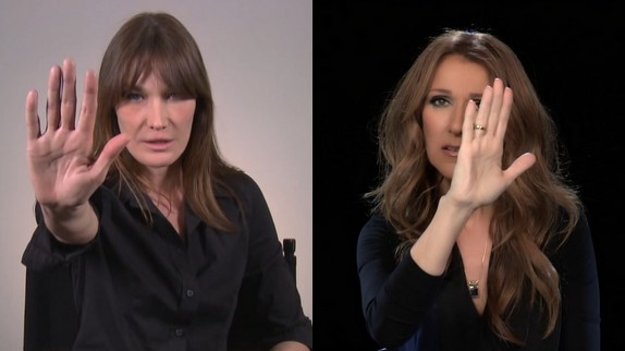 C. Dion et C. Bruni disent "non à l'intimidation"