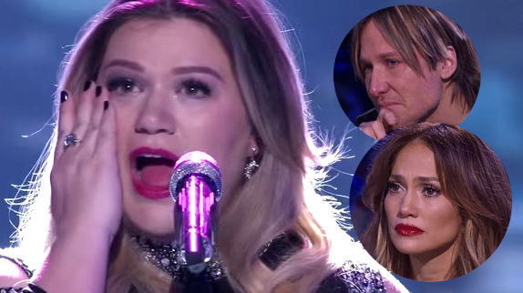 Kelly Clarkson en larmes à "American Idol"