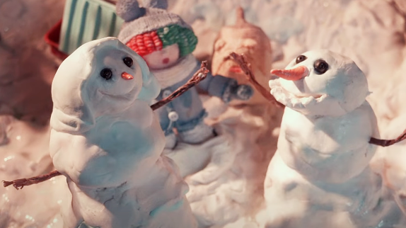 Sia dans la neige pour "Snowman"