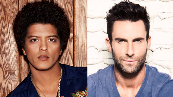Bruno Mars et Adam Levine étoilés !