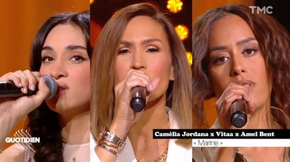 Amel Bent, Camélia et Vitaa chantent "Marine"