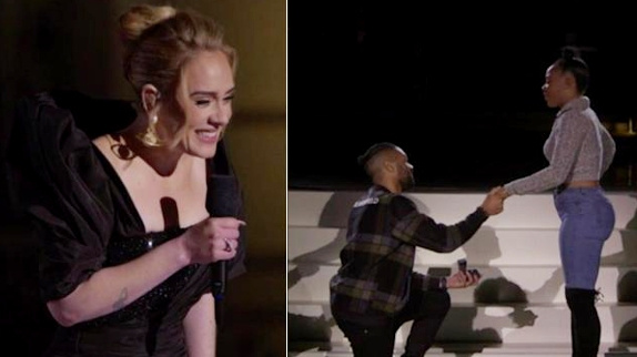 Adele : une demande en mariage durant son live