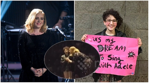 Adele chante en duo avec une fan autiste