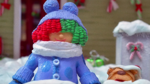 Sia en pâte à modeler pour "Candy Cane Lane"