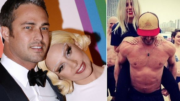 Gaga dans un étang gelé pour une association...