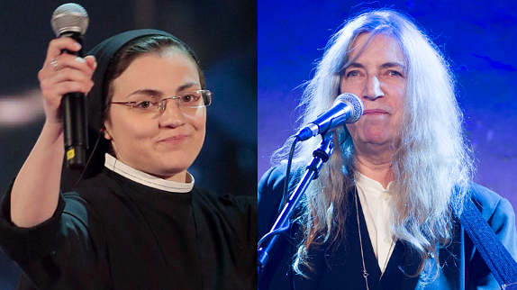 Patti Smith et S. Cristina chantent pour le pape