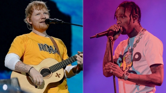 Ed Sheeran et Travis Scott en live