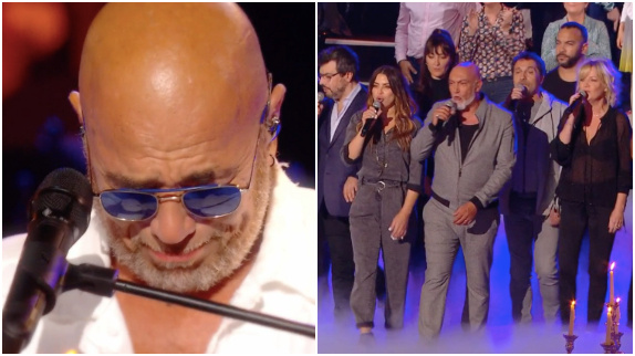 P. Obispo, en larmes, chante pour Daniel Levi