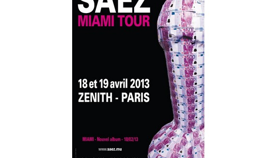 Saez : l'affiche phallique de sa tournée "Miami"