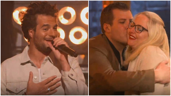 Amir chante "On dirait" pour un couple
