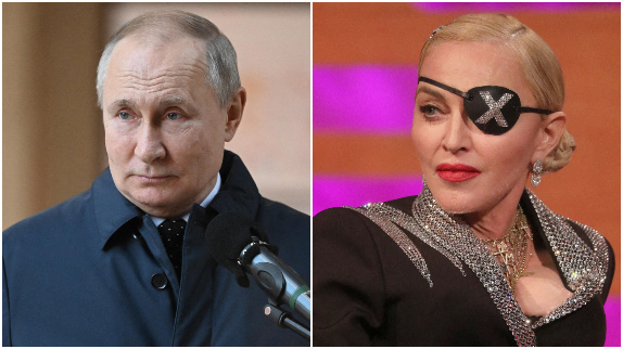 Madonna s'en prend à Poutine en vidéo