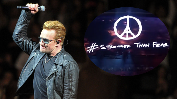 U2 chante pour Paris, la "City of Blinding Lights"