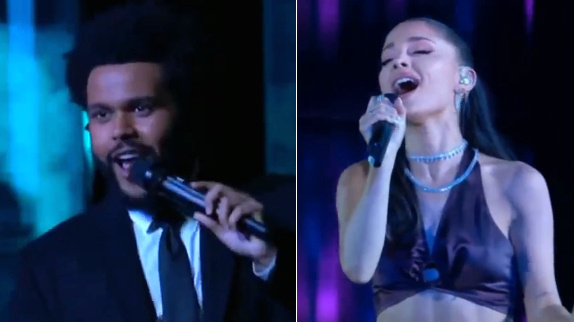 The Weeknd et Ariana Grande en live