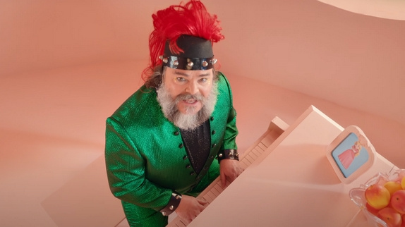 Jack Black chante "Peaches" pour le film Mario