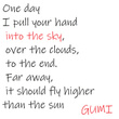 into the sky