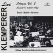 Klemperer Live: Cologne Vol. 5 — Concert 17 October 1955 (Historical Recording)