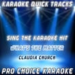 Karaoke Quick Tracks : What's The Matter With You Baby (karaoke Version)