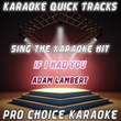 Karaoke Quick Tracks : If I Had You (karaoke Version)