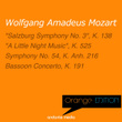 Orange Edition - Mozart: "A Little Night Music", K. 525 & Bassoon Concerto, K. 191