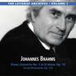 The Leygraf Archives, Vol. 1: Brahms — Piano Concerto No. 1 in D Minor