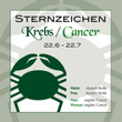 Sternzeichen Krebs 22.6.-22.7.