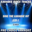 Karaoke Quick Tracks : And I (karaoke Version)