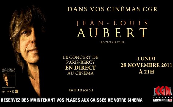 Jean-Louis Aubert au cinéma le 28 novembre